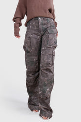 Cargohose mit hoher Taille - Dunkelgrau